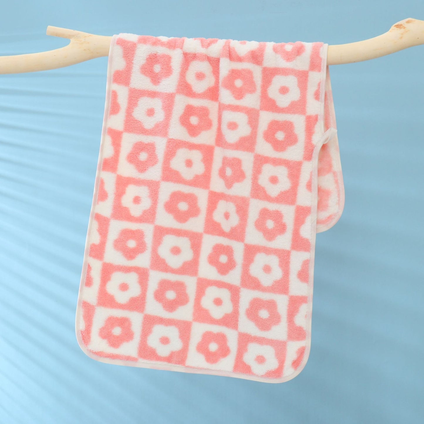 35x75cm Flower Pattern Coral Velvet Absorbent Quick Drying Face Towel Soft Adults Face Hand Towel Bathroom Microfiber Bath Towel