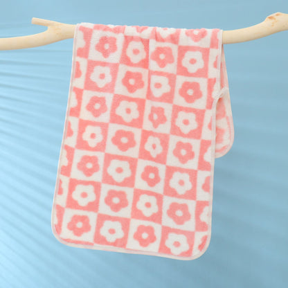 35x75cm Flower Pattern Coral Velvet Absorbent Quick Drying Face Towel Soft Adults Face Hand Towel Bathroom Microfiber Bath Towel