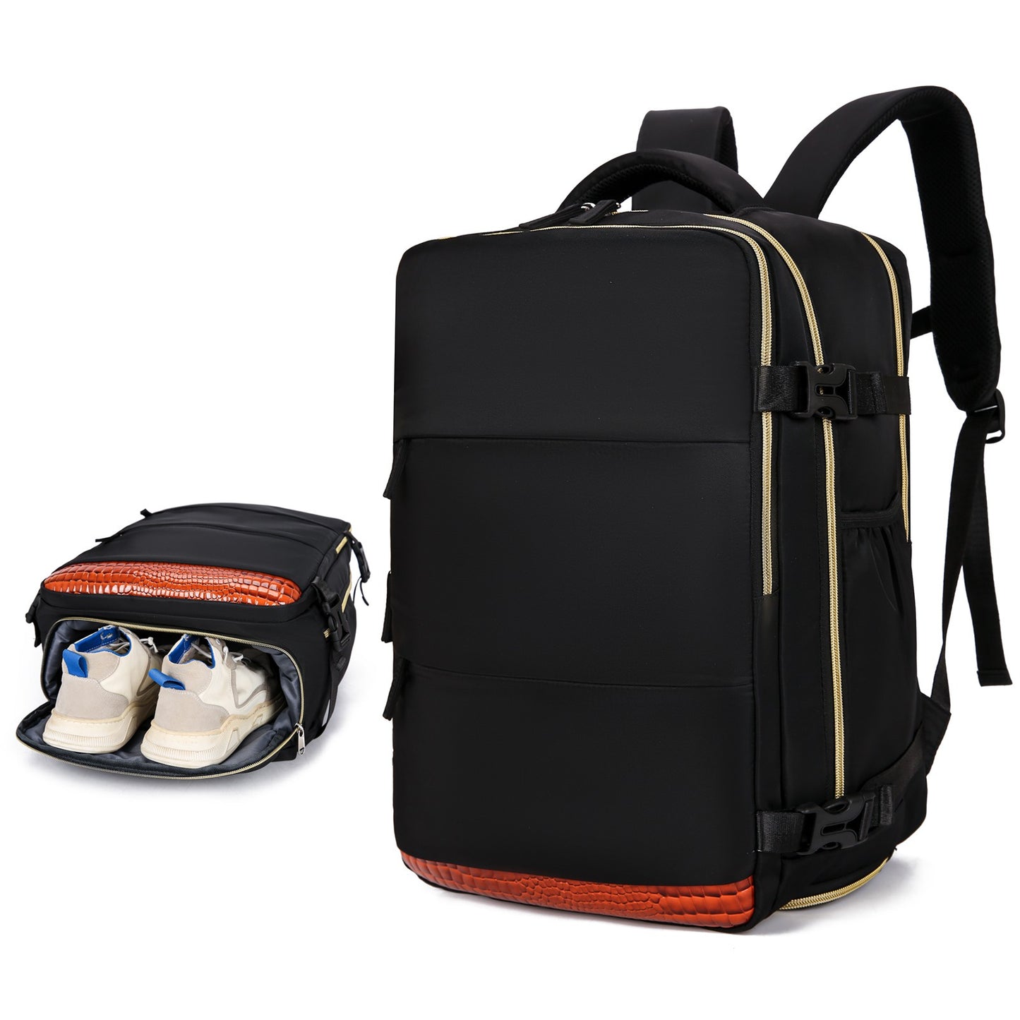 Mochila de Viagem Grande Capacidade Multifuncional para Laptop Escolar Esportes ao Ar Livre Diária com Compartimento para Sapatos