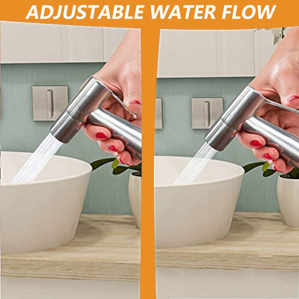 Handheld Toilet Bidet Sprayer Set Kit Stainless Steel Hand Bidet faucet for Bathroom Hand Sprayer Shower Head Self Cleaning