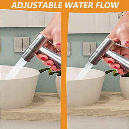 Handheld Toilet Bidet Sprayer Set Kit Stainless Steel Hand Bidet faucet for Bathroom Hand Sprayer Shower Head Self Cleaning