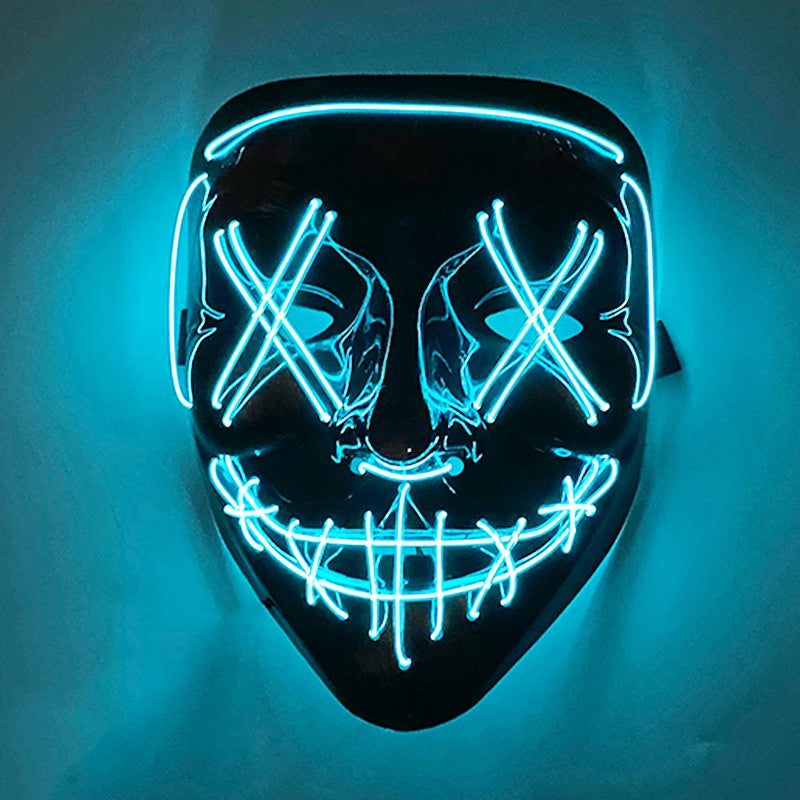1 pcs Attractive Neon EL Wire Mask  More Colors For Choice Luminous LED Purge Mask Adult Cosplay Prop For Night Glow In The Dark
