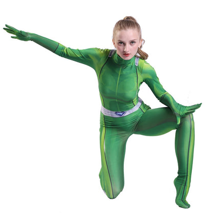 Totally Spies Cosplay Costume Sam Clover Alex Zentai Jumpsuits Mandy Britney Bodysuit Halloween Suit