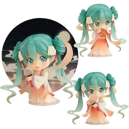 10cm/3.94in #1939 Hatsune Miku Figura de Anime 15º Aniversário Strawberry Miku Boneco de Ação #1940 Miku Coleção Modelo Boneca Brinquedos