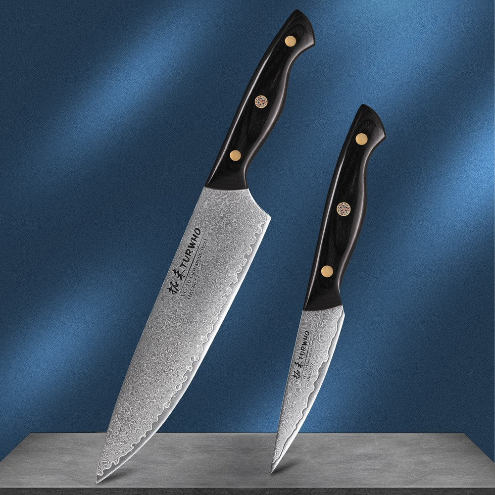 TURWHO 1-6PCS Kitchen Knives Set Japanese 67 Layer Damascus Steel Chef Knife PRO VG10 Santoku Bread Boning Utility Paring Knives