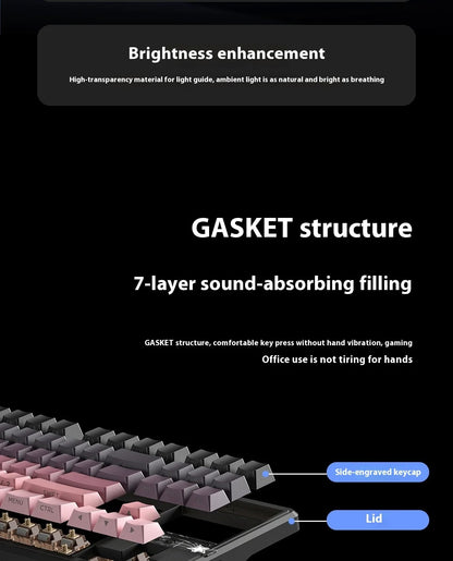 AULA F87 Pro V2 Wireless Gaming Mechanical Keyboard F87Pro V2 Bluetooth 2.4G Wired RGB Hotswap 8K Return 12000mAh Gamer Keyboard
