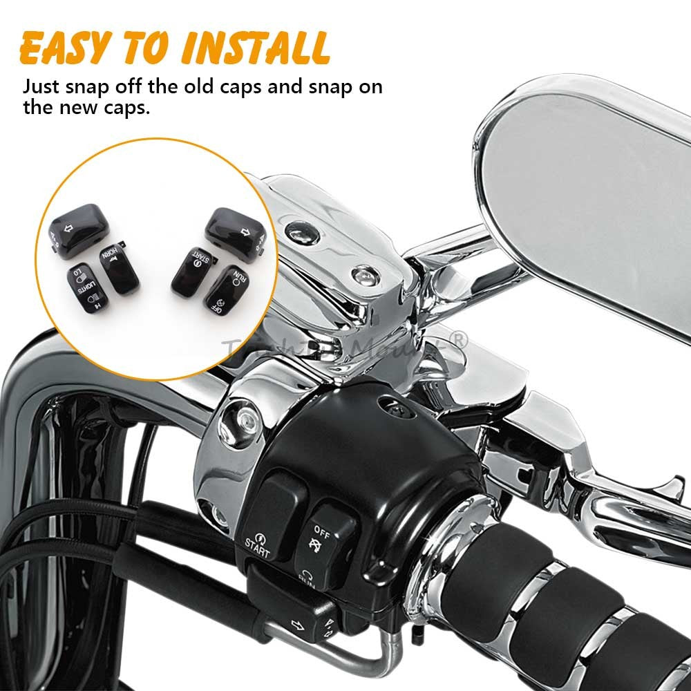 Tampa da Caixa do Interruptor de Controle do Guidão Acessório de Moto Botão do Interruptor para Harley Softail Dyna Sportster 1200 883 Touring