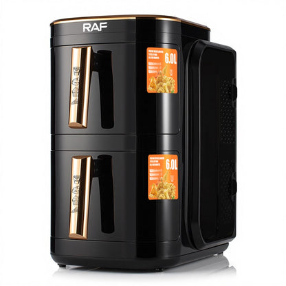 Household Smokeless Air Fryer Multifunctional Intelligent Double-layer Oven French Fries Electric Fryer