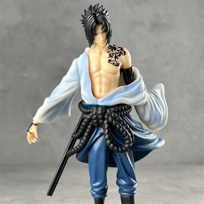 Bandai Naruto Figurine Charmander Sasuke Shippuden Thousand Birds Uchiha Sasuke Anime Figurine Model Room Desktop Ornament Gift