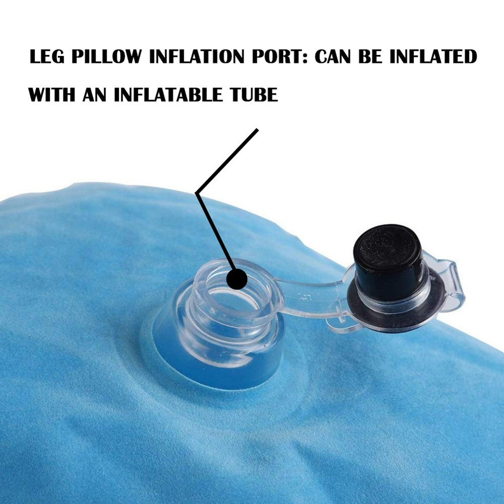 New PVC Inflatable Knee Bed Wedge Sleeping Pillow Footrest Pillow Inflatable Portable Travel Home Office Foot Leg Pillow Cushion