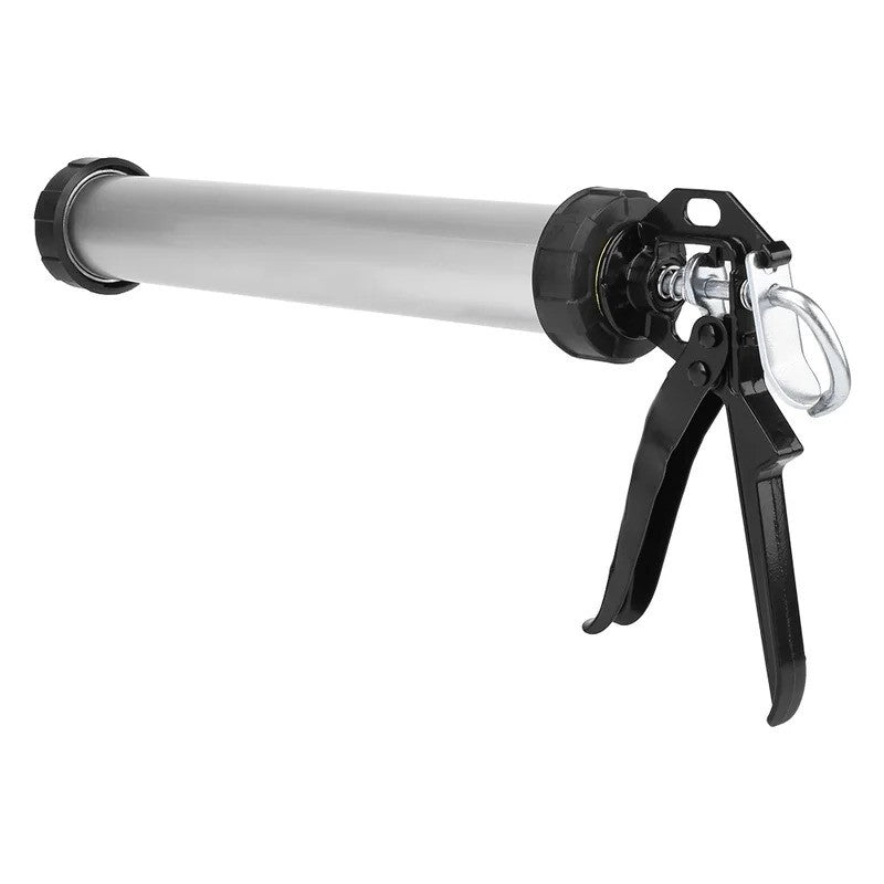 1unid. Pistola de Calafetar de Silicone de Tubo de Alumínio 600ml com 10 Bicos para Calafetagem e Cola de Vidro