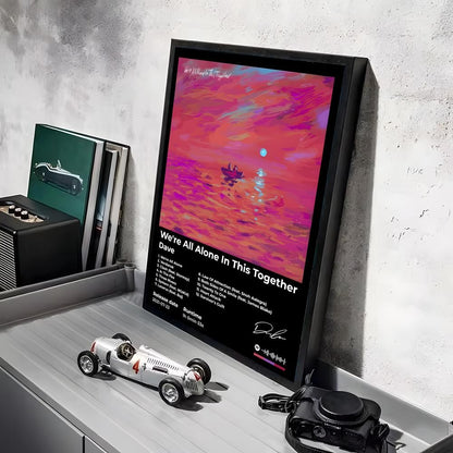 Rap D_Dave Album Painting Calligraphy Linen Canvas Poster Wall Prints for Living Room Bedroom Office Home Decoration