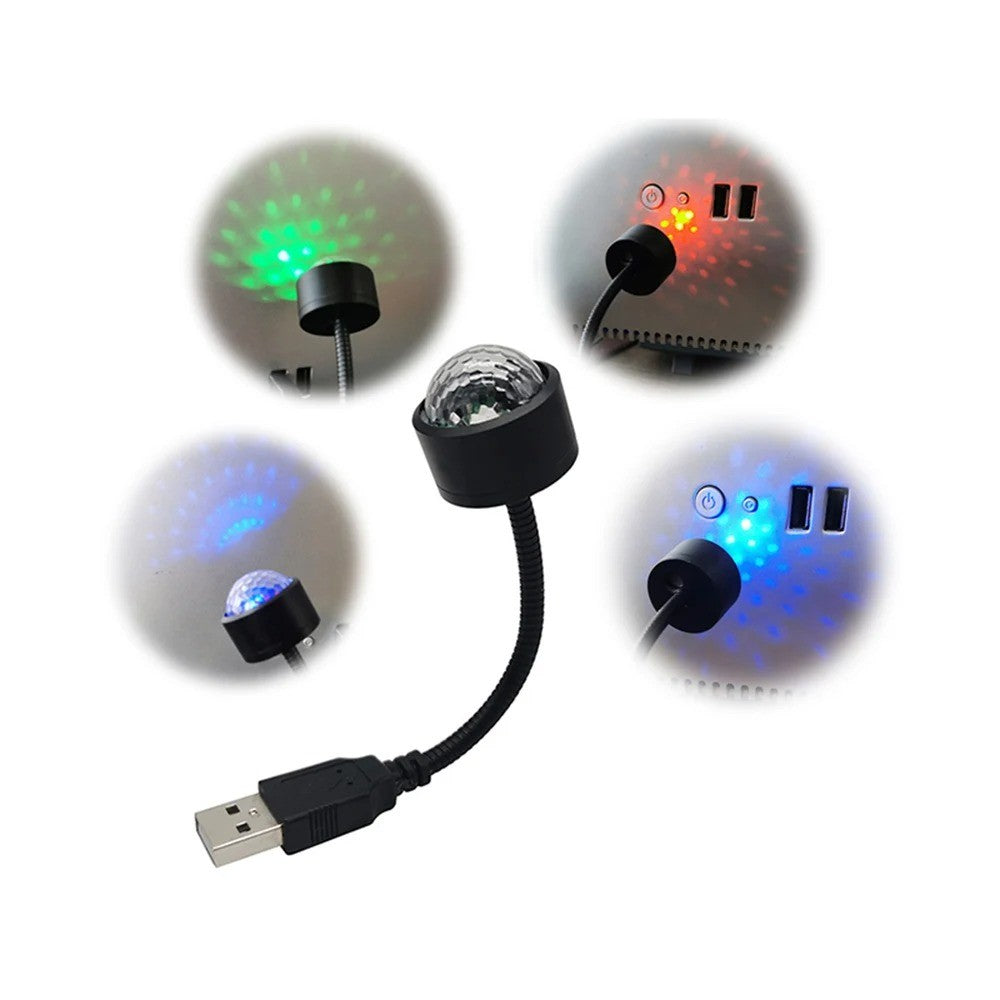 Mini LED Car Roof Star Night Light Projector Adjustable USB Galaxy Atmosphere Lamp for Auto Room Ceiling Decor