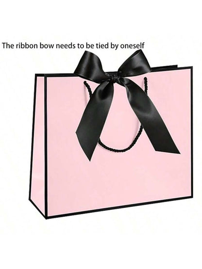 1pc Large Paper Gift Bag?Excluding Decorative Paper and Cards? - Valentine's Day Gift Bag - Portable Gift Bag with Handle