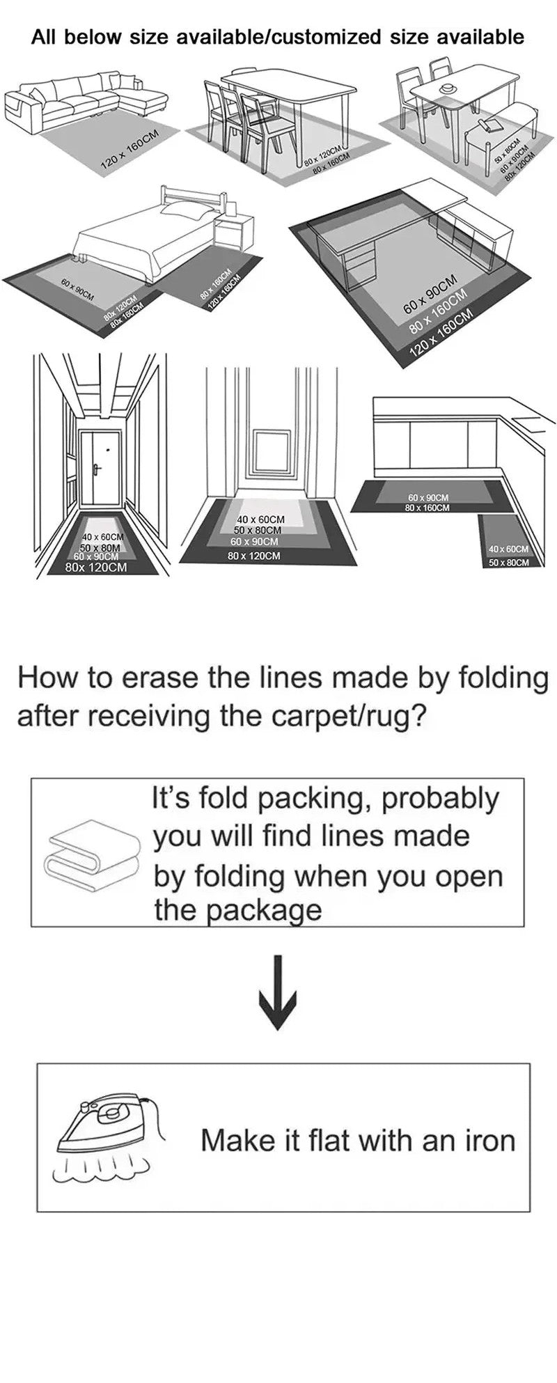 VIKAMA Bohemian Crystal Velvet Anti Slip Carpet For Living Room ,Floor Bedroom Big Size Rugs, Sofa Mats, Study,Home Decoration