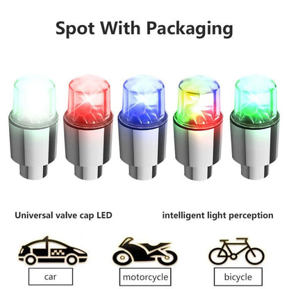 2 Peças de Luzes de Roda de Motocicleta Luzes de Pneu Luminosas Luz Ambiente de Cubo de Carro Universal Carro Motocicleta Lâmpada de Neon Luzes de Tampa de Válvula Decoração de Carro