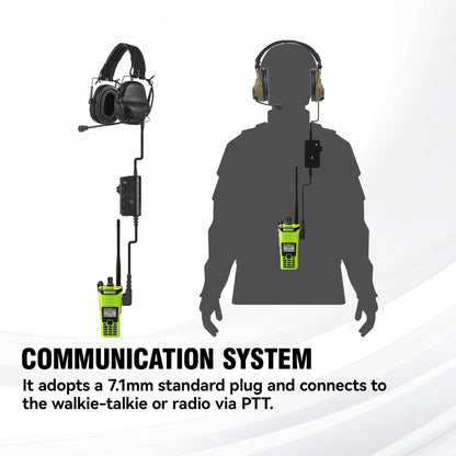 GEN 6 Tactical Headset Hunting Shooting Noise Reduction Headset for OPS Core ARC and Wendy M-LOK Helmet Head Mounted 2 in 1