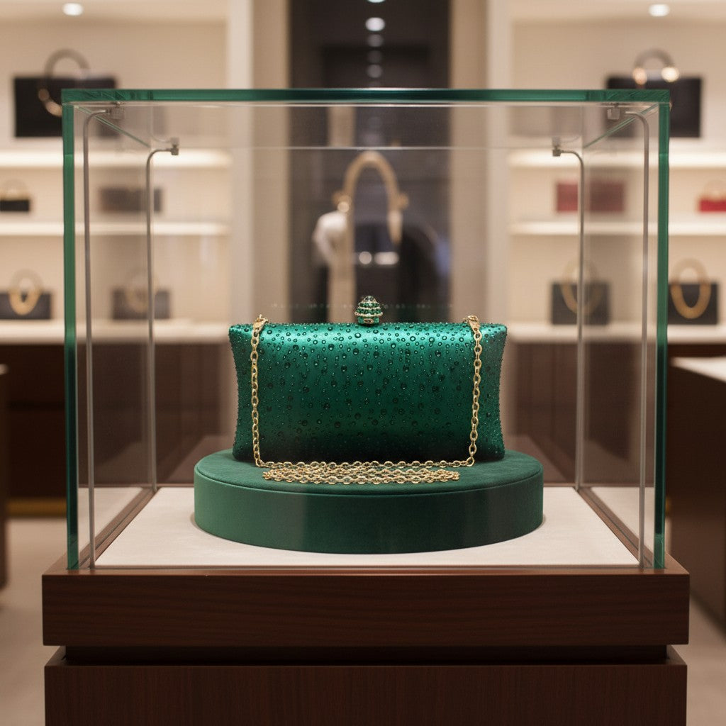 Fashion Luxury Rhinestone Clutch Handbag For Women Wedding Shoulder Party Crossbody Chain Bag Ladies Evening Dinner Purses Green