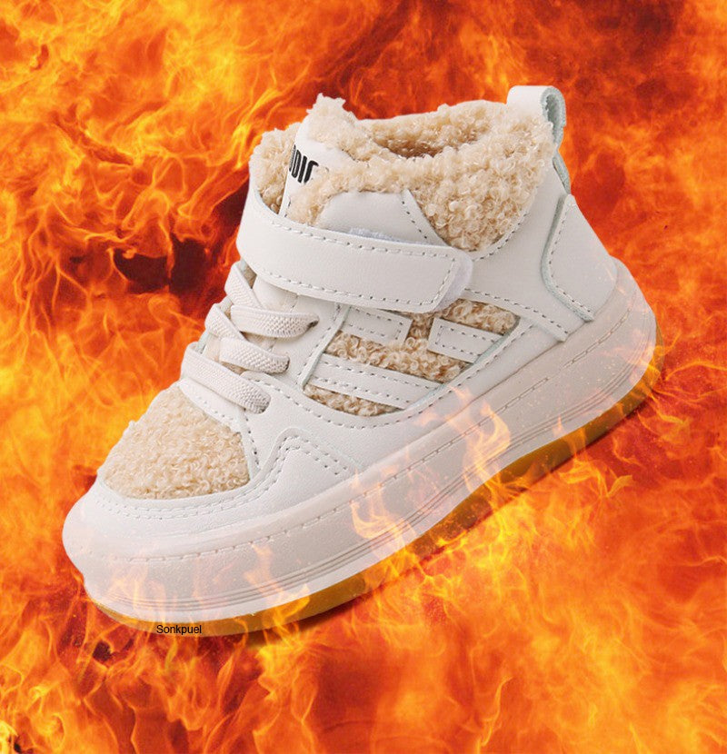 Winter Children Snow Boots for Boys Girls Fashion Baby Kids Outdoor Sneakers Ankle Booties Warm Plush Running Sports Kids Shoes