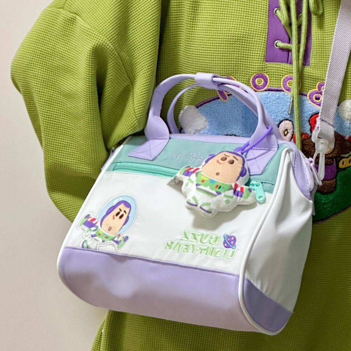 Disney Toy Story Handbag Buzz Lightyear Hoodie Cute Shoulder Bag Crossbody Large Capacity Tote Bag