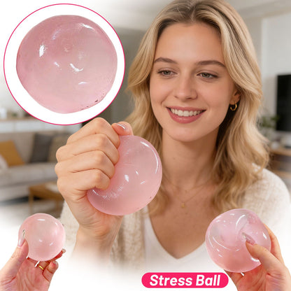 Transparent Squishy Ball Stress Relief Toy Anti Anxiety Squeeze Toy Crystal Decompression Gadget Fun Fidget Toy for Adults Kids