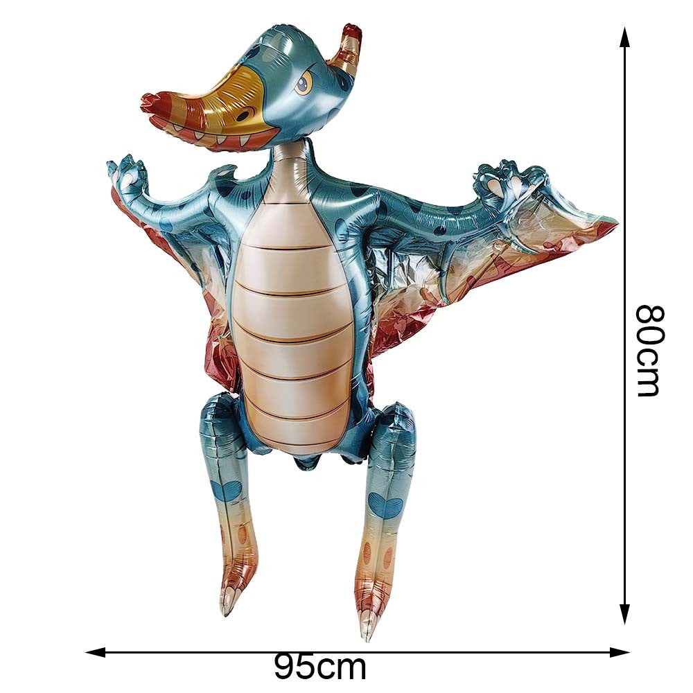 Dinosaur Party Decor 32inch Dinosaur Number Balloons 1-3 Year Olds Kid Birthday Baby Shower Matte Cartoon Foil Balloon Decors