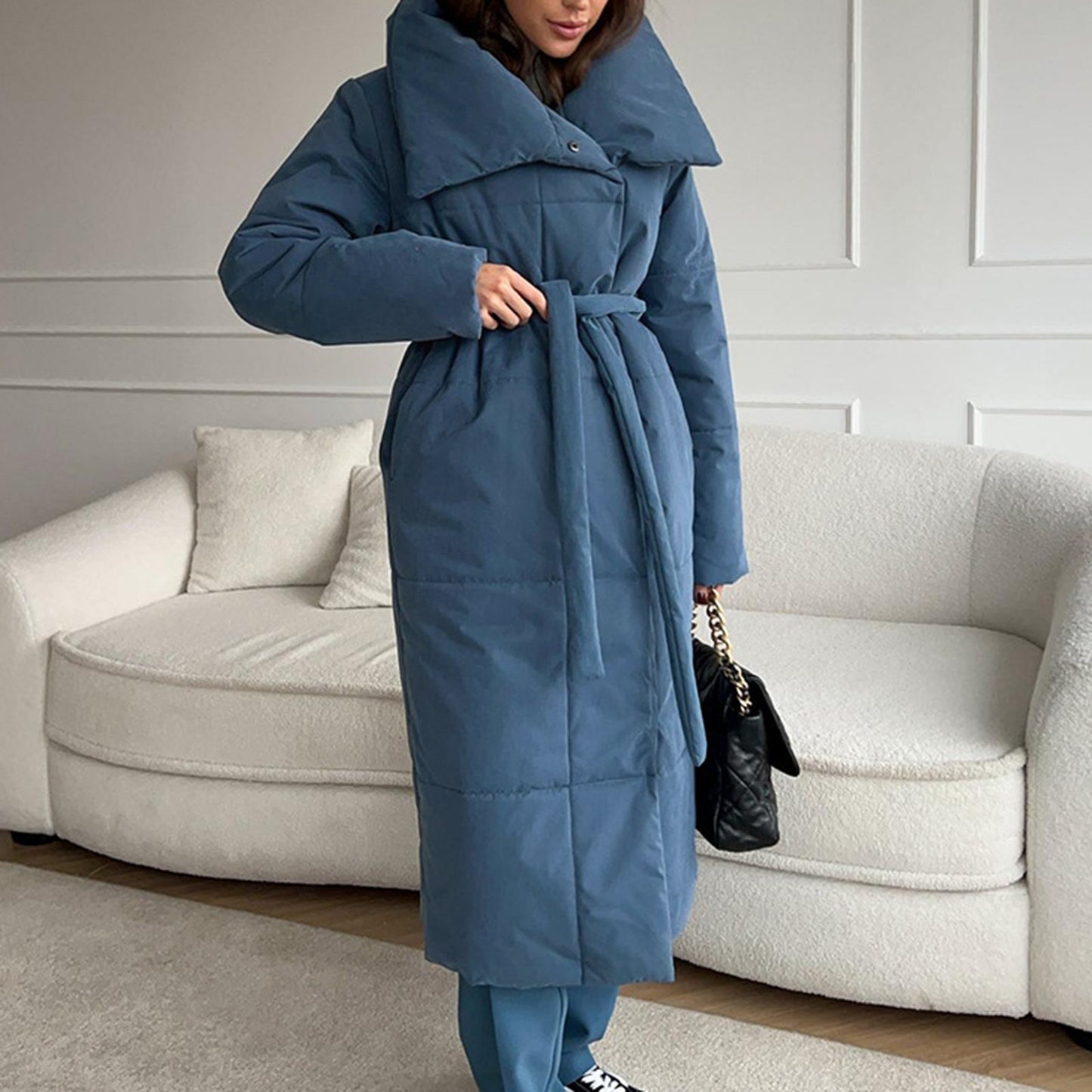 New Winter Women's Large Quilt Cotton Clothes Fashion Loose Long Overcoat Warm Cotton Jacket Female Cold Padded Jacket ?? ????