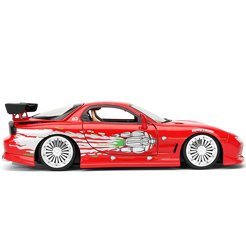 JADA 1:24 Doms Mazda RX7 Alloy Car Diecasts & Toy Vehicles Car Model Miniature Scale Model Car For Children