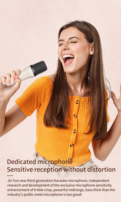PARAMITA Bluetooth Speaker Portable Home Cute Karaoke Mini Wireless Audio with Microphone Home Karaoke Singing Machine Kids Gift