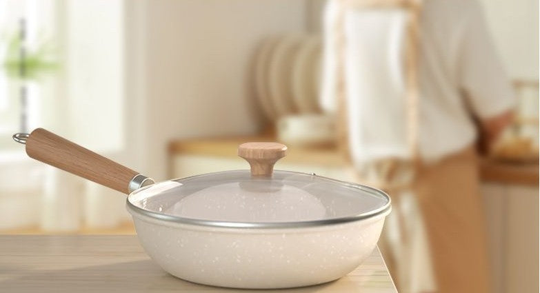 Deepen Non-Stick Frying Pan Wok Medical Stone Household Steak Pancake Pot Induction Cooker Gas Stove Universal Kitchen Cookware