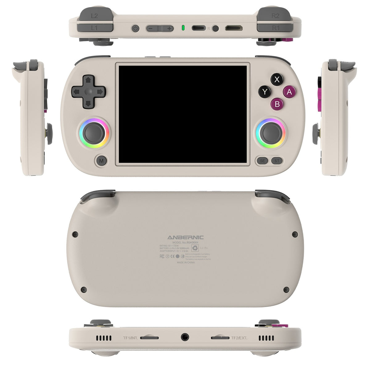 Anbernic RG40XX H 64 Bit Linux Retro Handheld Game Console 4.0'' IPS Screen Supports 5G WiFi Bluetooth HD-Support Output RG40XXH