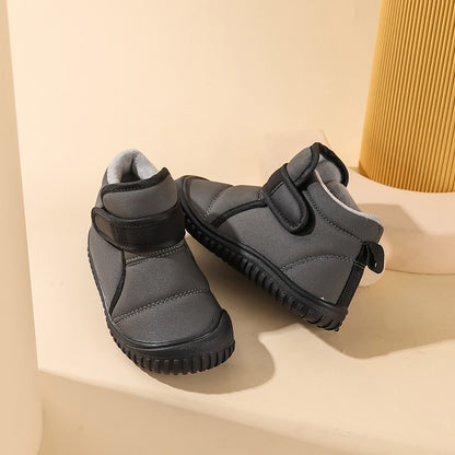 Unisex Kids Winter Outdoor Waterproof Fashion Short Snow Boots Boys and Girls Warm Cotton Comfortable Walking Shoes