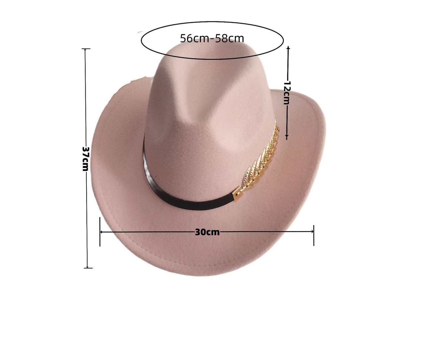 Rivet Hat Outdoor Felt Hat Western Hat Windproof For Windy Conditions Horseback Riding Western Events