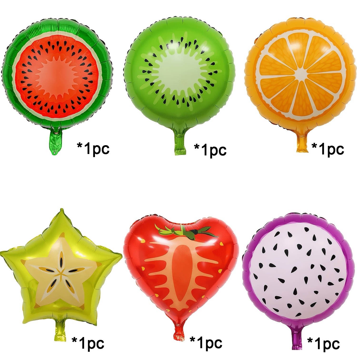 Tropical Balloon Hawaiian Balloons Fruit Watermelon Strawberry Orange Fruit Foil Balloon Birthday Party Pool Party Decorations