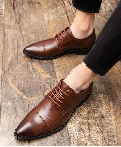 Men's Dress Shoes Classic Casual Business Leather Shoes Men Retro Office Wedding Leather Formal Social Brogues Shoes For Men