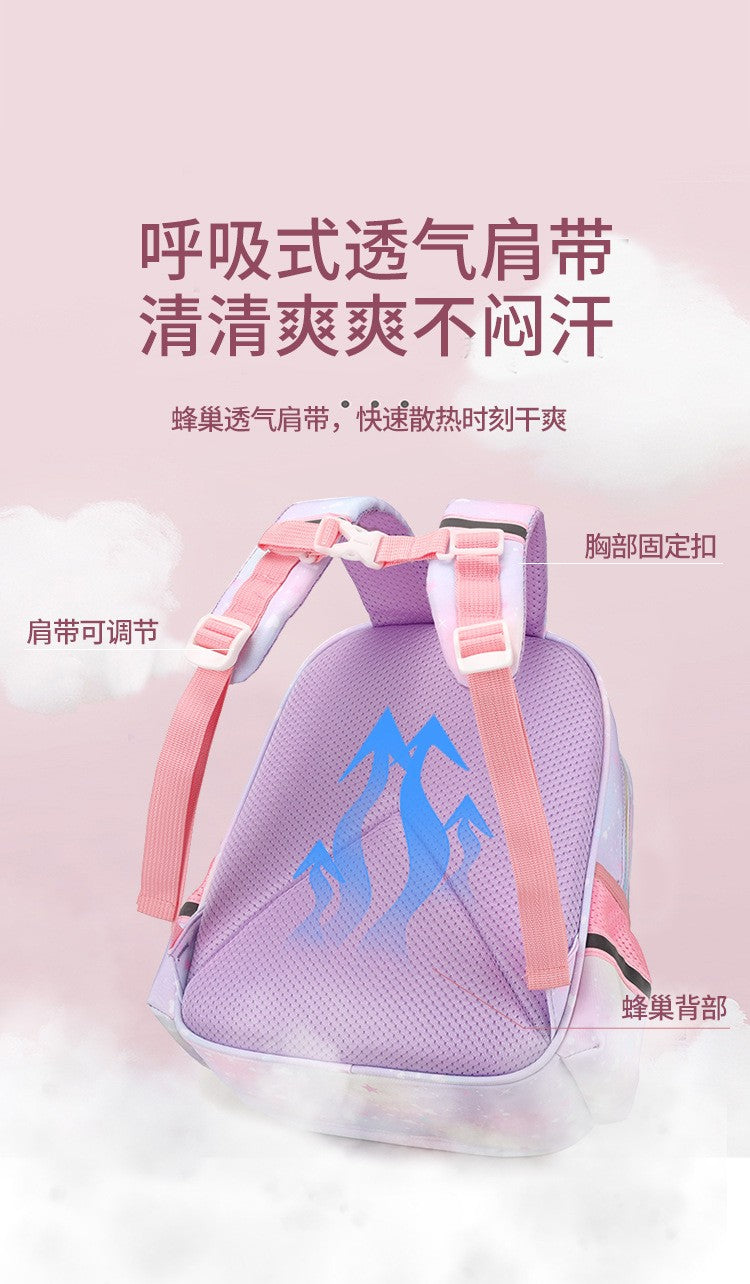 Mochila escolar de unicórnio para estudantes do ensino fundamental, mochila fofa e leve para crianças do 1º ao 5º ano, mochila de grande capacidade