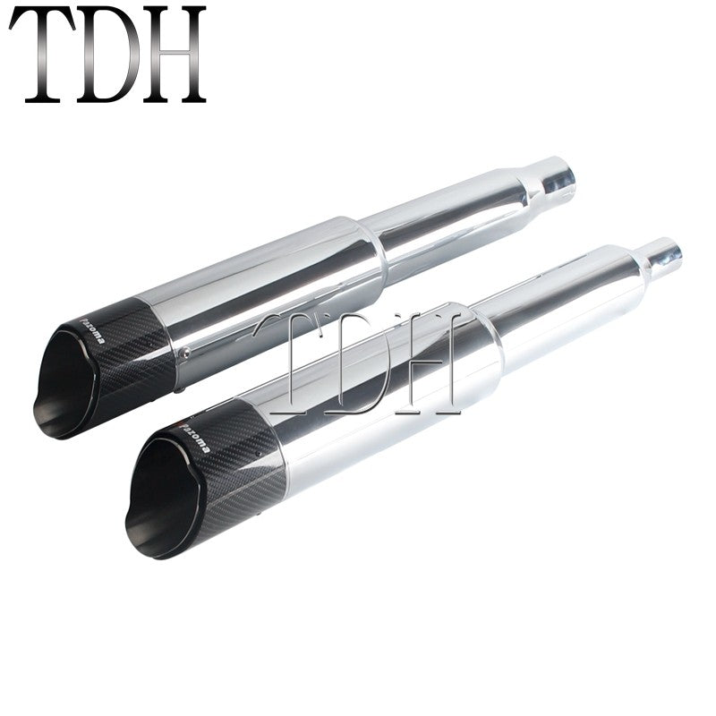Motorcycle Exhaust System Carbon Fiber Muffler Pipe For Harley Street Road Glide ST FLTRXST FLHXST FLHX PAZOMA Exhaust Mufflers