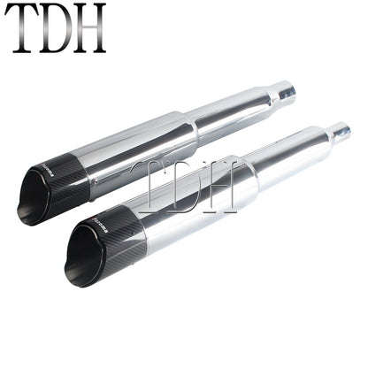 Motorcycle Exhaust System Carbon Fiber Muffler Pipe For Harley Street Road Glide ST FLTRXST FLHXST FLHX PAZOMA Exhaust Mufflers