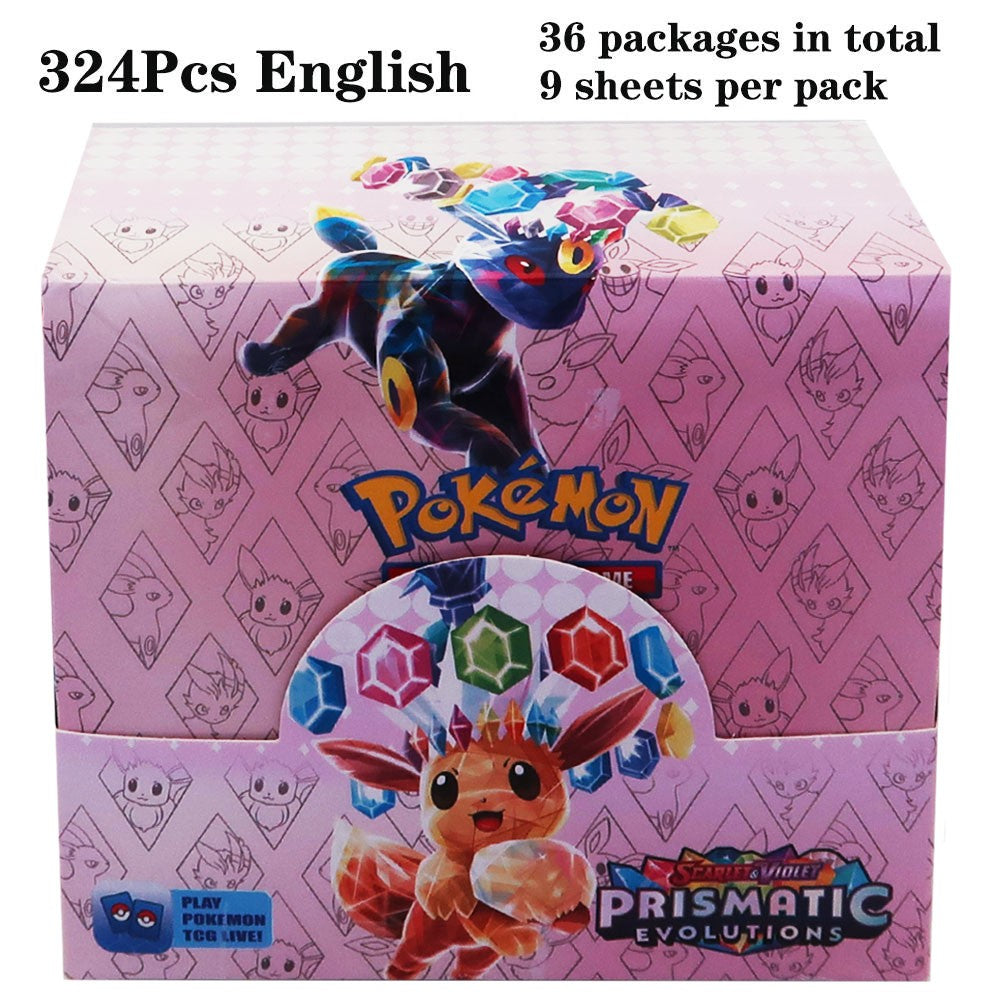 324 pçs/caixa Pokémon TCG: Sol e Lua, Escuridão Incendiada, 36 Pacotes, Caixa de Booster, Jogo de Cartas Pokémon, Brinquedos Colecionáveis, Jogo de Tabuleiro Prismático