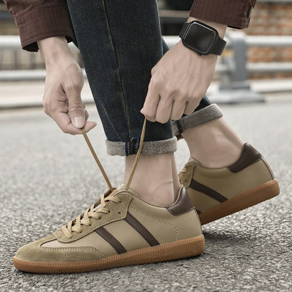 All-match Male Skate Shoes Skateboard Footwea Genuine Leather Sneakers 2025 New Arrival Mens Tenis Masculino Leisure Walk Flats