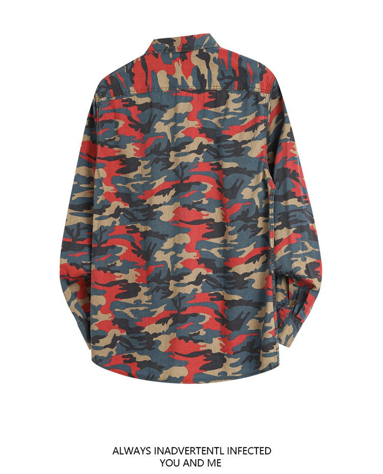 New Camouflage Cargo Shirt Men Cotton Multi-Pocket Camo Shirts High Quality Militar Overshirt Men Army Green Shirts Casual