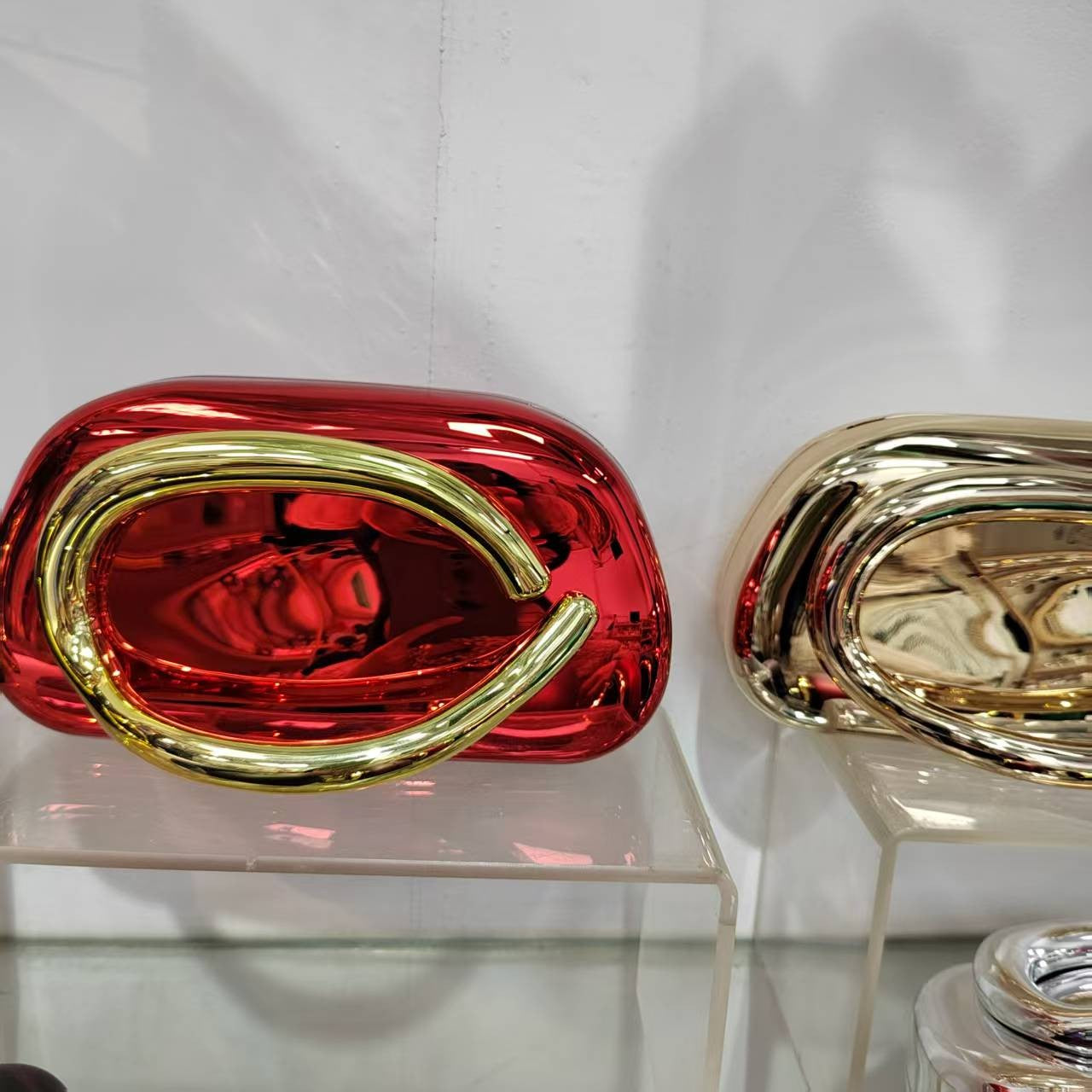 2025 Summer Silver/Pink/Gold/ Acrylic Metallic Box Purse Party Evening Bags Bolsa For Women Party