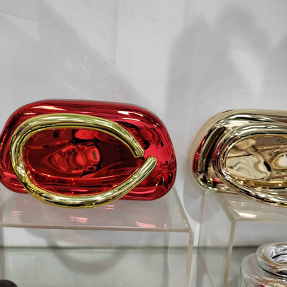 2025 Summer Silver/Pink/Gold/ Acrylic Metallic Box Purse Party Evening Bags Bolsa For Women Party