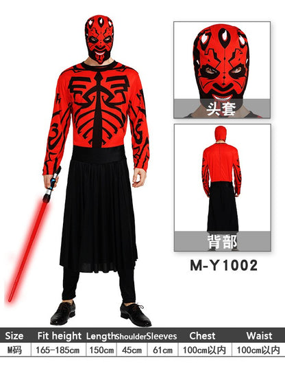Adult Man Leia Halloween Cosplay Costume Boys Black Warrior Darth Vader Clothes White Soldier Alien Red Devils Kylo Ren Cos
