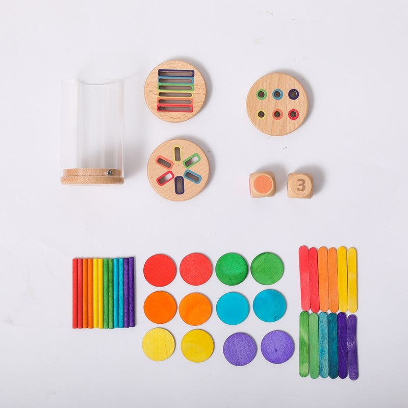 Montessori The Baby Toys Silicone Educational Toys Cognitive Toys Color Matching Bucket Toddler Toys Sensor Game Baby Games