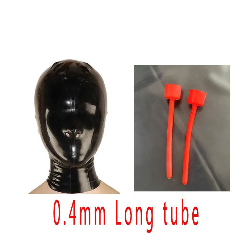 Latex Catsuit Sexy Fetish Hoods 100% Natural Latex Materials  with Back Zip Adults Latex Mask Unisex Handmade Head