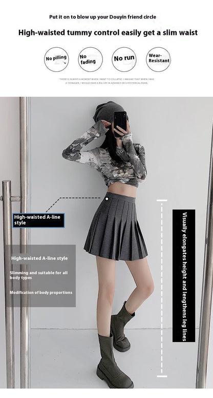 Women Pleated Skirt High Waist A-Line Mini Skirt School Girl JK Uniform Skirt Skater Skirt Tennis Skirt White Plus Size