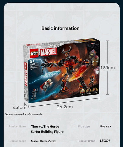 LEGO Blocos de Montar 76289 Batalha de Thor Boneco Boneca Menino e Menina Blocos de Montar Brinquedo Infantil Presente