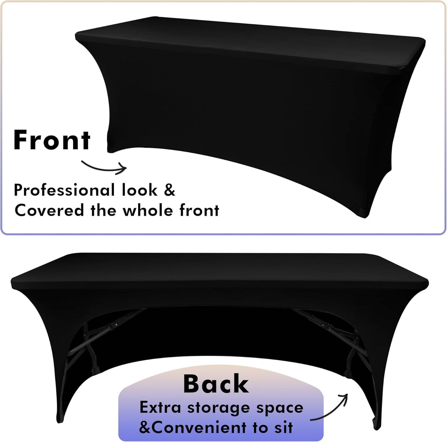 Wedding Spandex Table Cloth Cover Rectangular One Side Open Hotel Banquet Birthday Party Show Decoration Nice Look Design