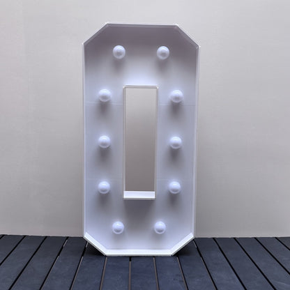 1/2 Pc 73cm/28.7inch Light Up Digital Marquee Frame White Lights KT Board Number 0-9 KT Board With Bracket Party Decorative